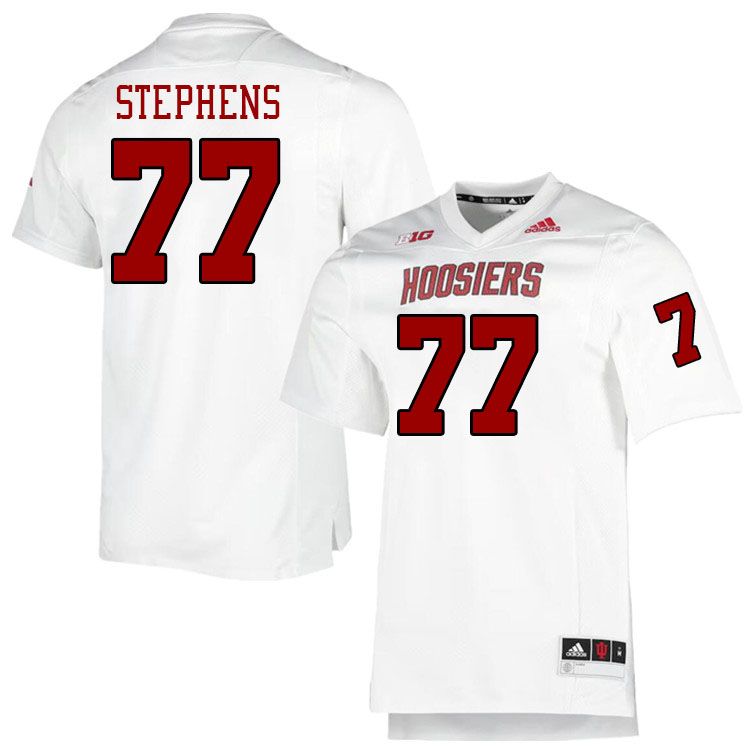 Men #77 Tyler Stephens Indiana Hoosiers College Football Jerseys Stitched-Retro White